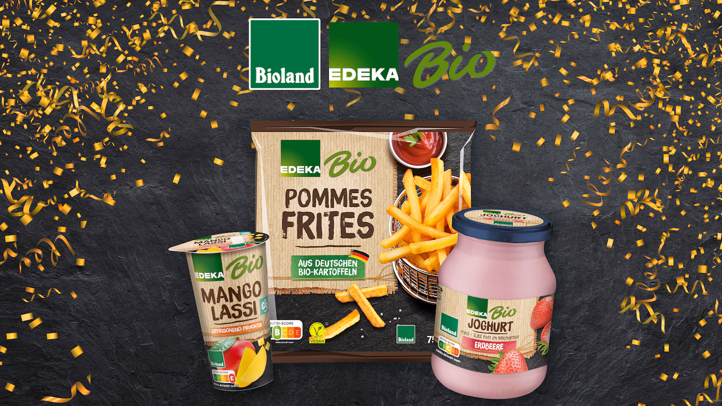 EDEKA Bio Pommes Frites, Mango Lassi, Joghurt